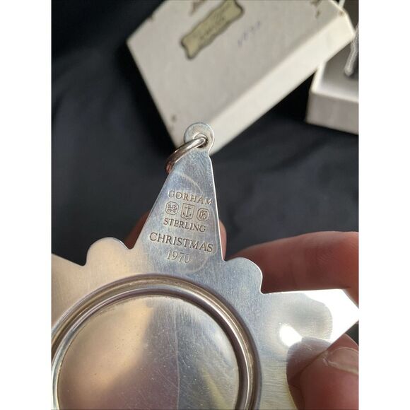 1970 Gorham Sterling silver Snowflake Christmas Ornament...